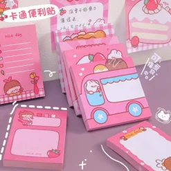 Pink Kawaii Stationery Sticky Notes