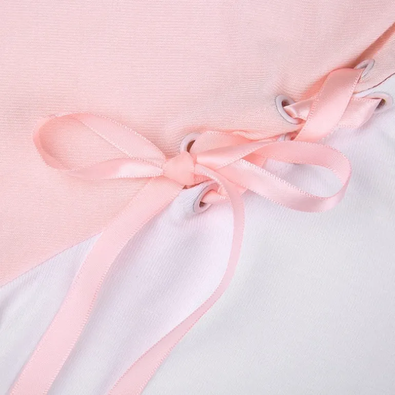 Pink Kitten Long Sleeve Crop Top