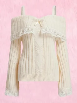 Pink Knit Princess Sweater