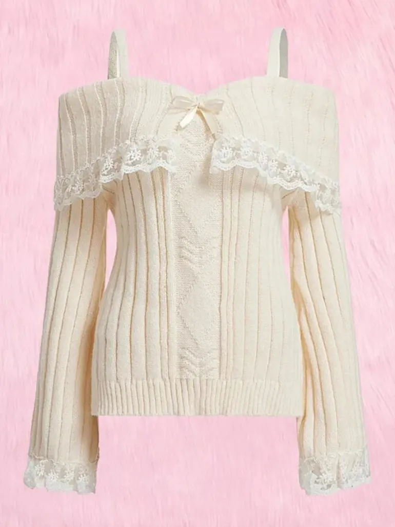 Pink Knit Princess Sweater