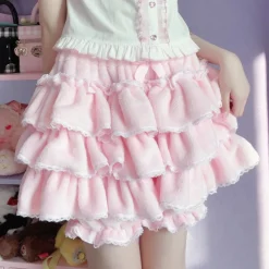 Pink Layered Cake Bloomer Shorts
