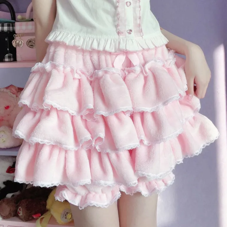 Pink Layered Cake Bloomer Shorts