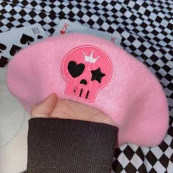 Pink Menhera Nurse Beret