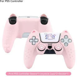 Pink Neko PS5 & Switch Controller Covers