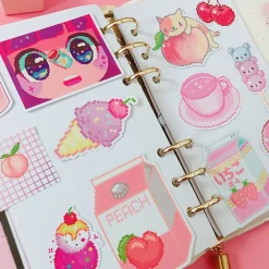 Pink Pixelated Laser Cut Sticker Pack