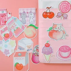 Pink Pixelated Laser Cut Sticker Pack