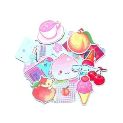 Pink Pixelated Laser Cut Sticker Pack