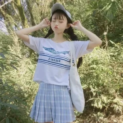 Pink Plaid School Girl Skirt