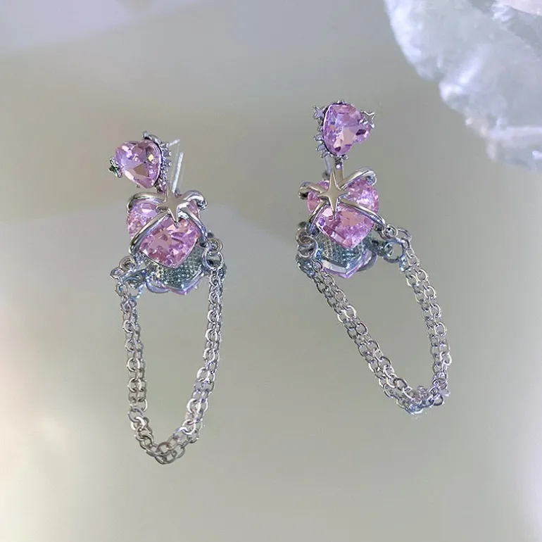 Pink Princess Dangle Earrings