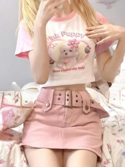 Pink Puppy Crop Top