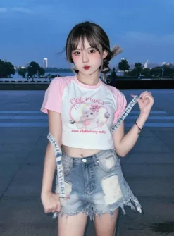 Pink Puppy Crop Top