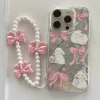 Pink Ribbon Bunny iPhone Case