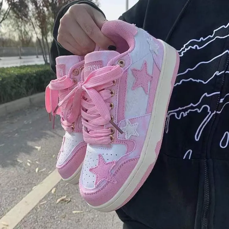 Pink Star Girl Sneakers