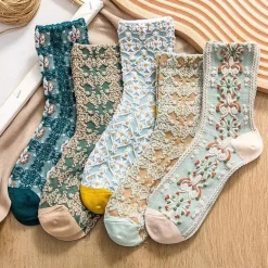 Pink Vintage Floral Sock Set