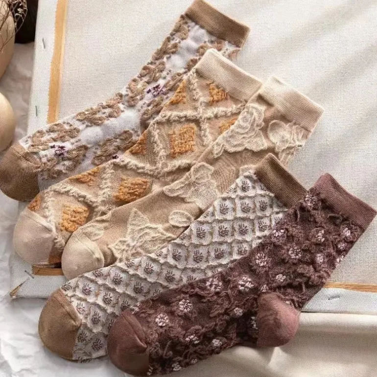 Pink Vintage Floral Sock Set