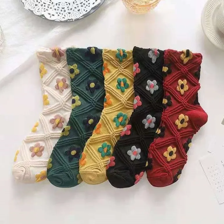 Pink Vintage Floral Sock Set