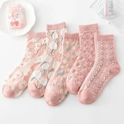 Pink Vintage Floral Sock Set