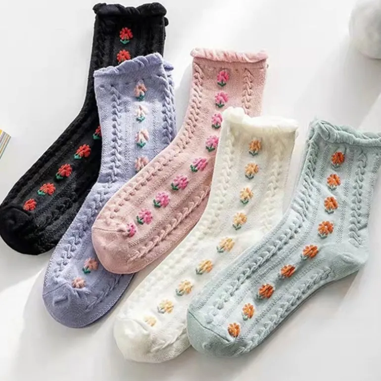 Pink Vintage Floral Sock Set