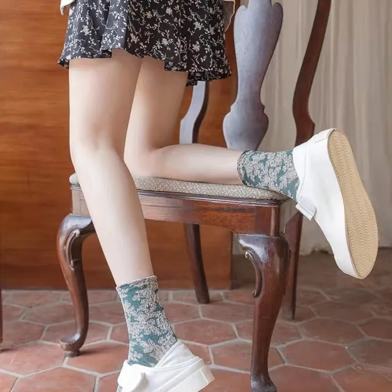 Pink Vintage Floral Sock Set