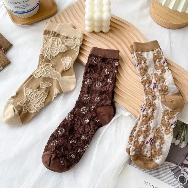 Pink Vintage Floral Sock Set