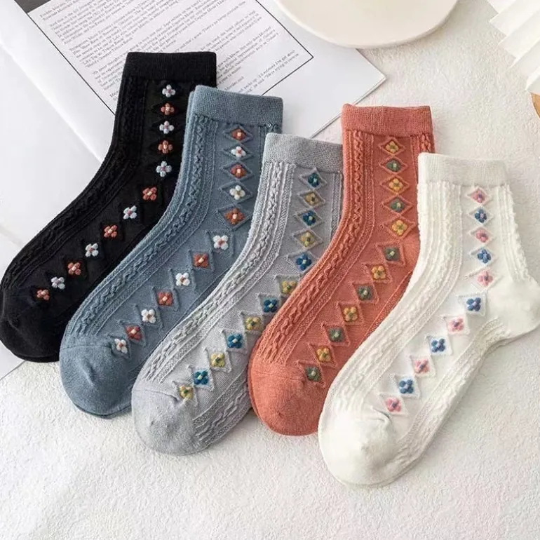 Pink Vintage Floral Sock Set