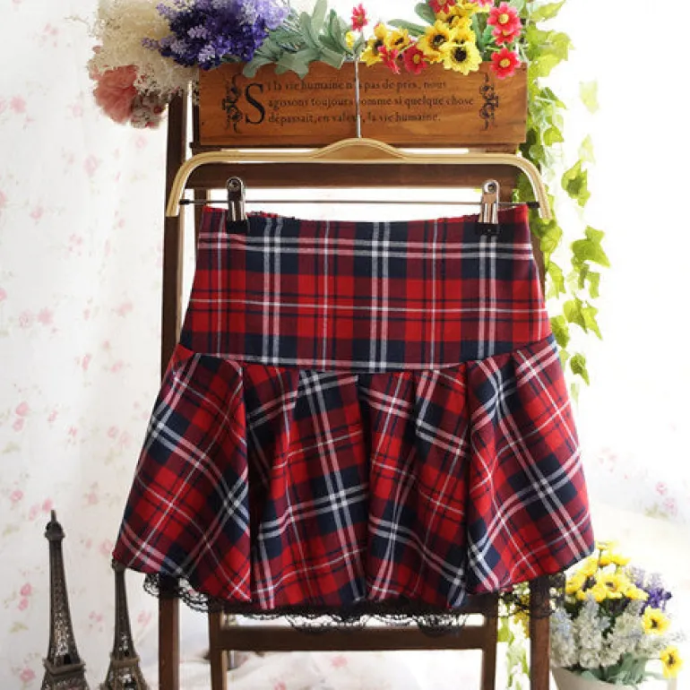 Plaid School Girl Skirt