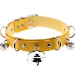 Pleather Cat Bell Collar