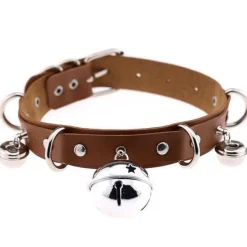Pleather Cat Bell Collar