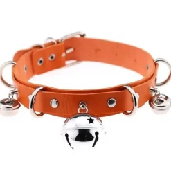 Pleather Cat Bell Collar
