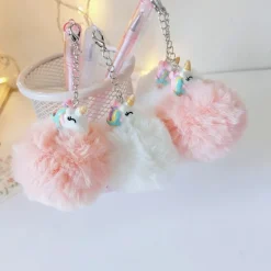 Plush Unicorn Pompom Pens