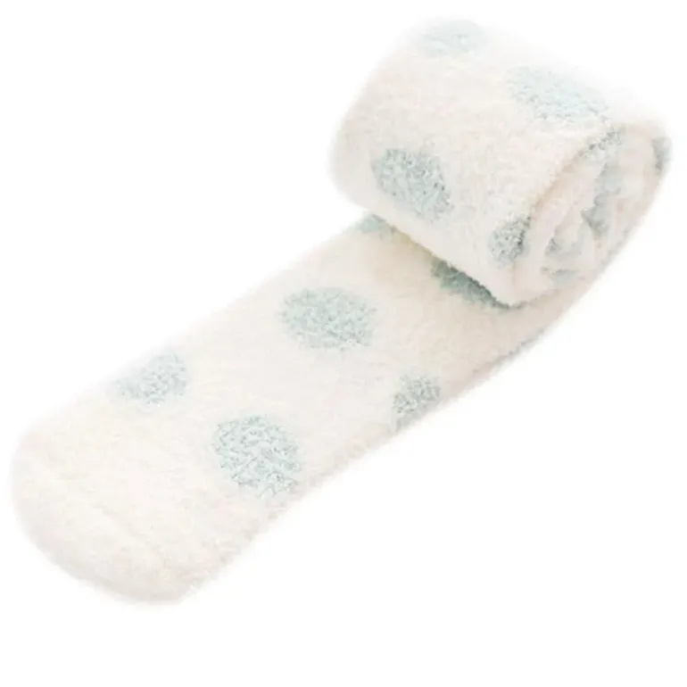 Polkadot Fuzzy Thigh Highs