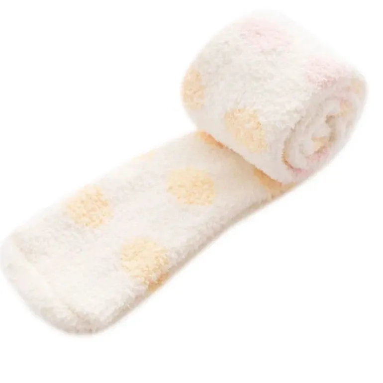 Polkadot Fuzzy Thigh Highs