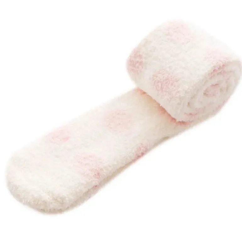 Polkadot Fuzzy Thigh Highs
