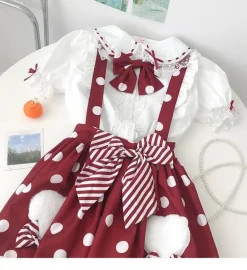 Polkadot Princess Suspender Skirt