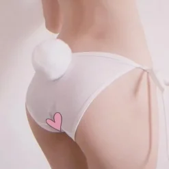 Poofy Bunny Tail Thongs