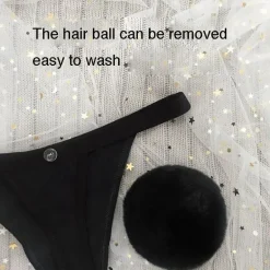 Poofy Bunny Tail Thongs