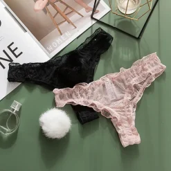 Poofy Bunny Tail Thongs
