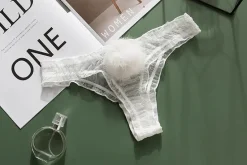 Poofy Bunny Tail Thongs