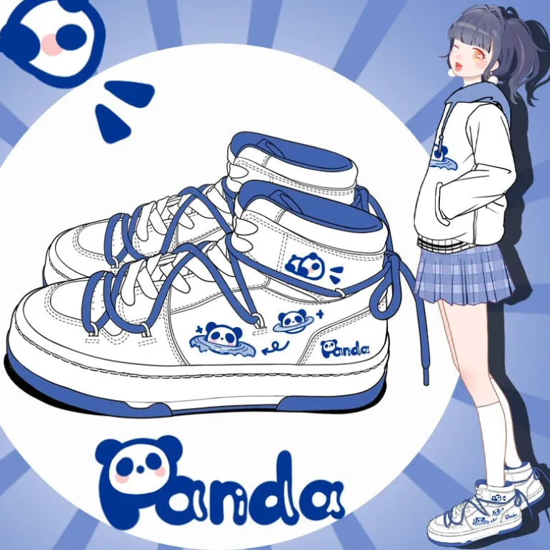 Poolside Panda Casual Sneakers