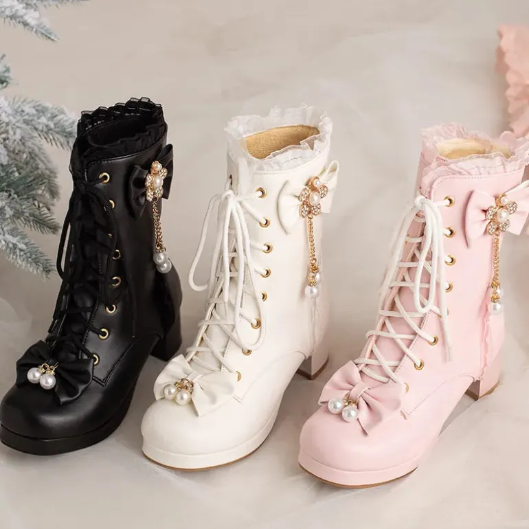 Pretty Pearl Princess Booties