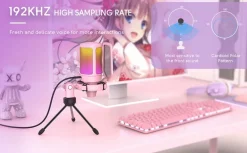 Professional Pink Streaming Microphone