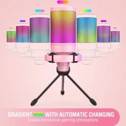 Professional Pink Streaming Microphone