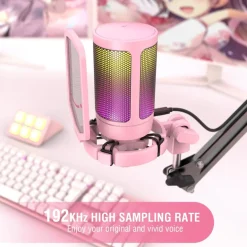 Professional Pink Streaming Microphone