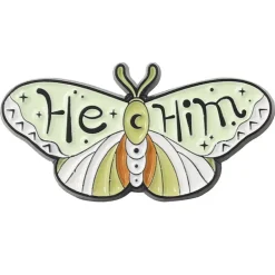 Pronoun Butterfly Enamel Pins
