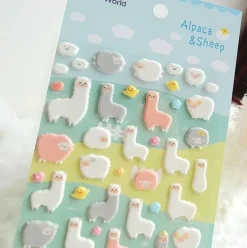 Puffy Alpaca Stickers
