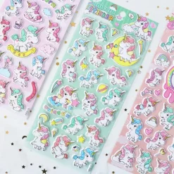 Puffy Unicorn Stickers
