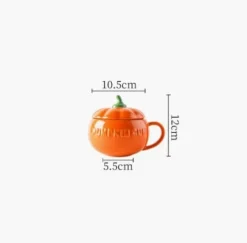 Pumpkin Ceramic Mug With Lid
