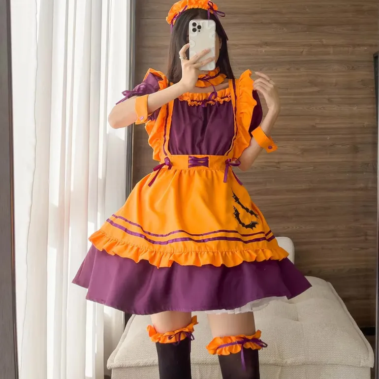 Pumpkin Queen Maid Cosplay Dress