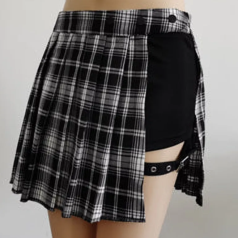 Punk Rock Pleated Skirt