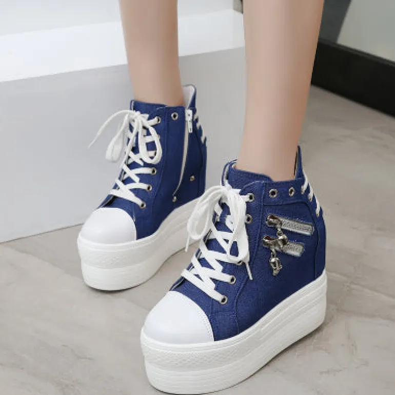 Punk Zipper Corset Shoes